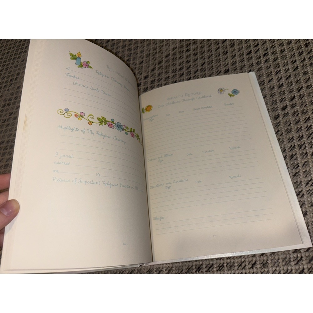 Vintage 1977 Baby Record Book "All My Life" Memory Keepsake C.R Gibson Unused - Picture 8 of 13